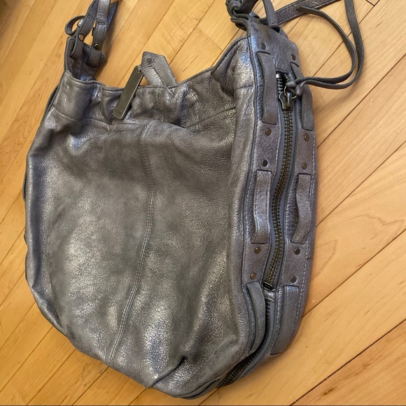 Botkier New York Silver Metallic Hobo Bag - Picture 3 of 9